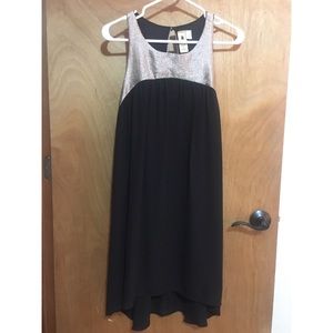 Needle & Thread Black and Gold Shift Dress